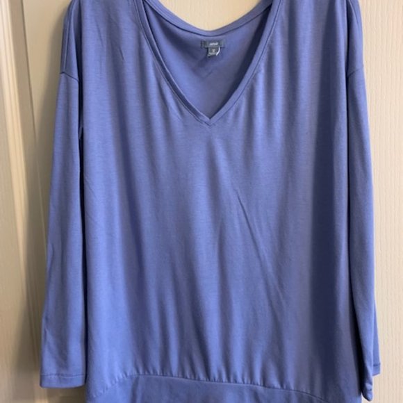Aerie Women's Comfort Clothing Size S Long Sleeve V-neck Blue Top Size S - Picture 1 of 5